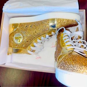 Slightly Used Christian Louboutins Sz.46 Gold Red